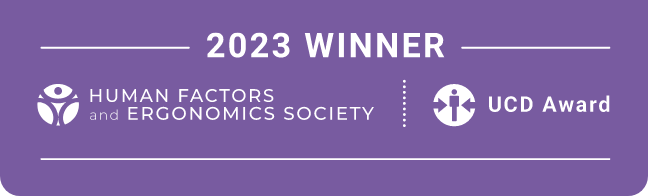 2023 WINNER - Human Factors and Ergonomics Society, UCD Award